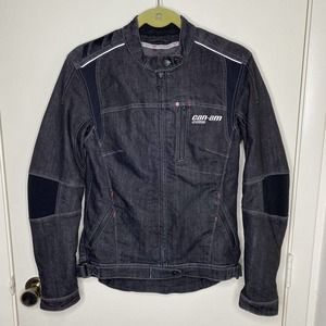 Can-Am Spyder DC Series BRP Black Jacket Size Small Denim Unisex